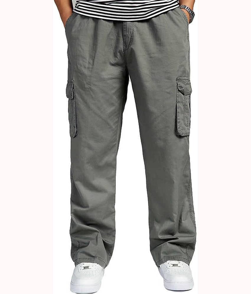Reoutlook Regular Flat Men's Cargos - Grey ( Pack of 1 )