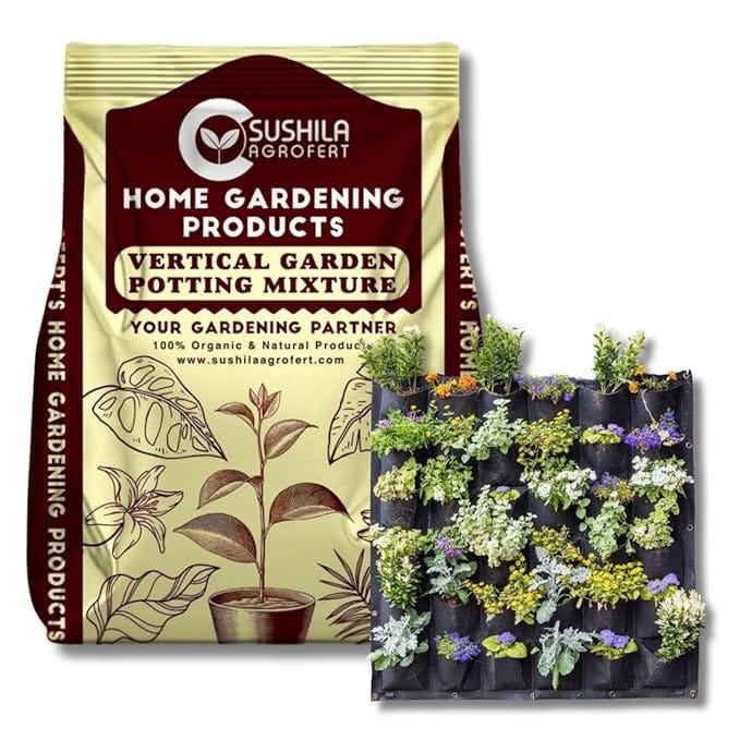 Vertical Garden Potting Mixture Soil Mix 3KG for Plants Ready to Use Ideal Media for vertical Gardening Wall Green Garden Better than Soil or Cocopeat aslo Use for Potting Plants Pack Of 2