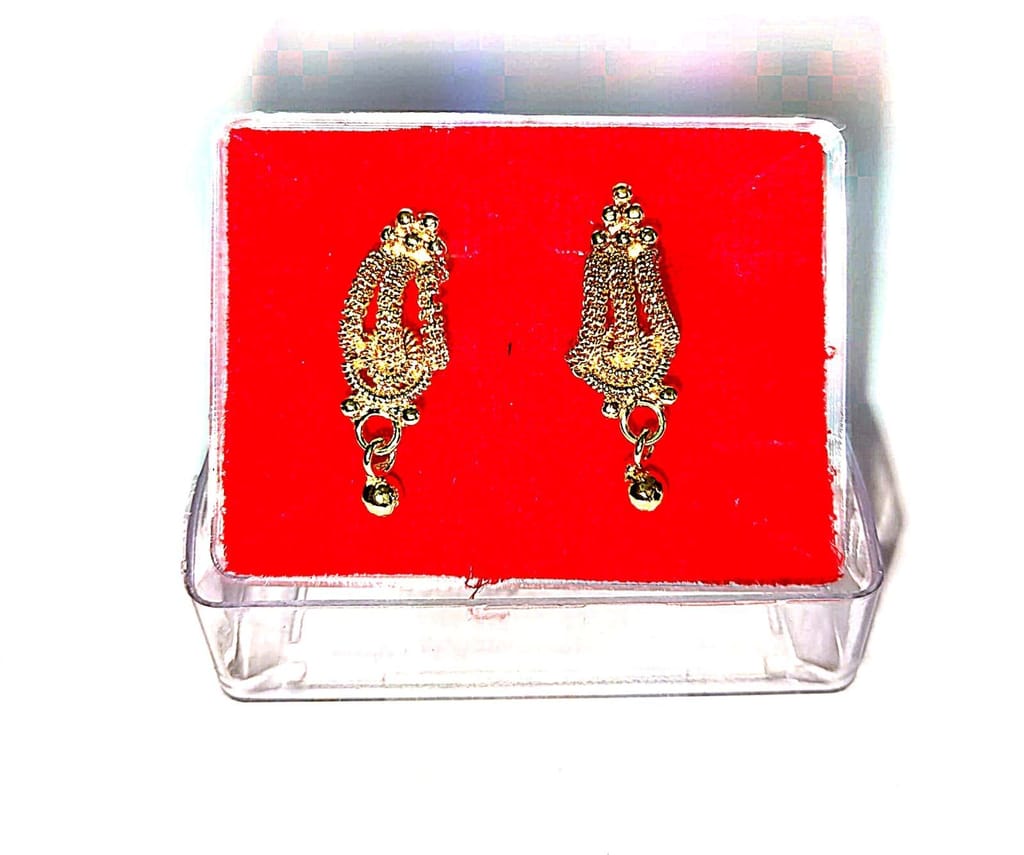 Gold Plated Traditional Indian Jhumka Earrings for Women