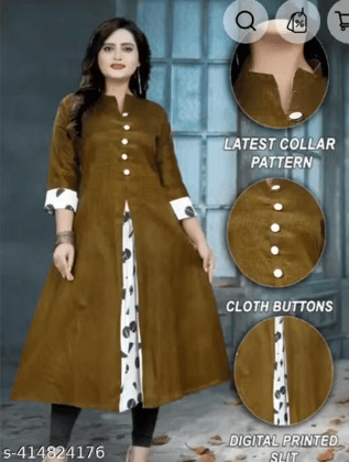 Elegant and Stylish golden kurti
