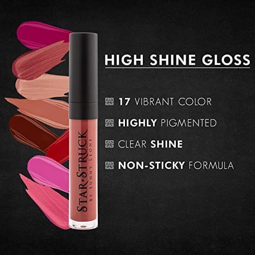 STARSTRUCK BY SUNNY LEONE Liquid Lip Gloss | Highly Pigmented, Clear Shine & Non-Sticky Formula