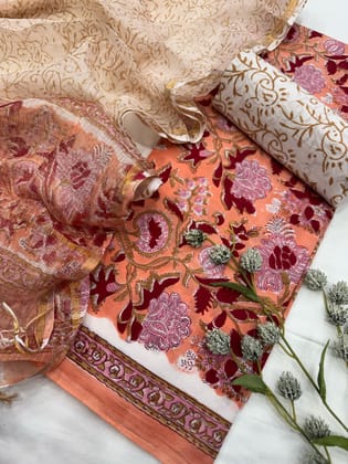 Cotton Suit With Kota Doriya Dupatta