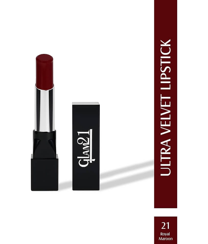 Glam21 Long-lasting Ultra Velvet Lipstick With Creamy matte finish2.5gm Royal Maroon-21