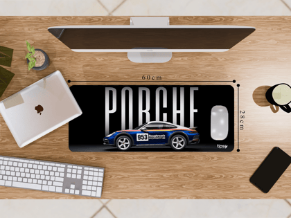 "ROUGHROADS PORCHE " Gaming Mousepad- Elevate Your Gaming Experience-Medium (28CM X 60CM) / Plane