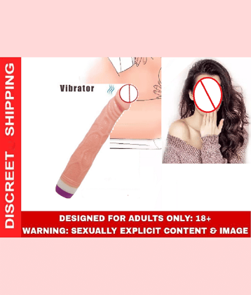 9" Long Skin Colored Vibrating Dildo For Sexy Girls Vagina G Vibrator-G-Sp*ot-Dildo-Rabbit-Female-Adult-Sex