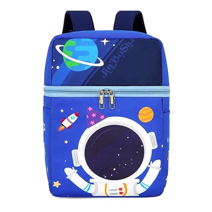 Storite Unisex Small Astronaut Blue Backpack - Water-Resistant, Stylish School & Travel Bag for Kids