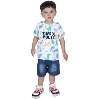 Kid Kupboard Cotton Baby Boys T-Shirt, Multicolor, Half-Sleeves, 3-4 Years KIDS7360