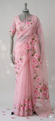Hand-Painted Saree with Blouse