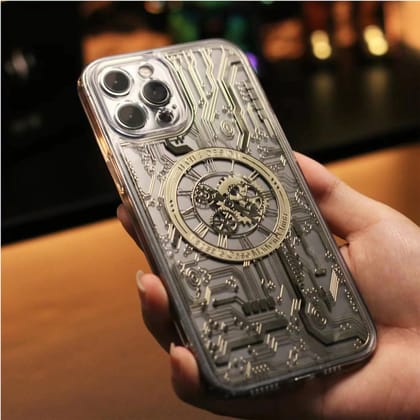 Premium Machine Board Cover By iSeriesHub Compatible For iPhone-Gold / iPhone 12