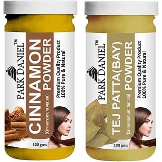 PARK DANIEL Pure & Natural Cinnamon Powder & Tej Patta(Bay) Powder Combo Pack of 2 Bottles of 100 gm (200 gm ) (200 ml)