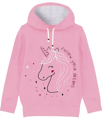Kuchipoo Winterwear Girls Hoodies - (KUC-HOD-126; Pink; 5-6 Years)