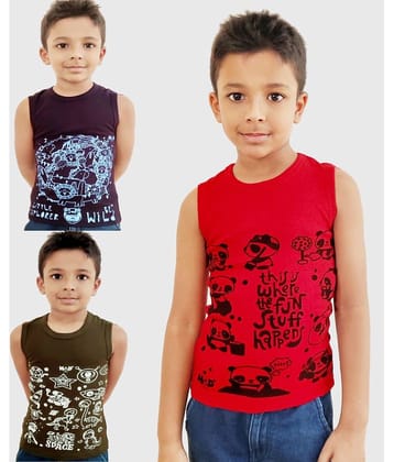 Hap Kings Pack of 3 Boys Cotton ( Multi )