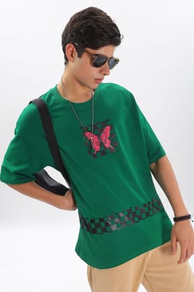 Transcendence Over Sized T-Shirt - Green-M