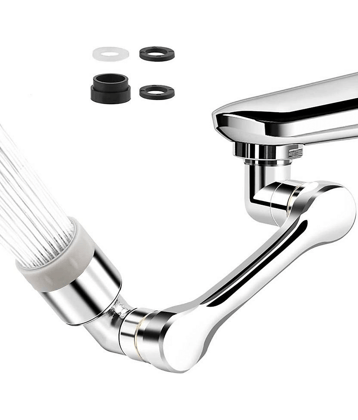 BATHONIX Faucet Extender Universal 1080° Swivel Robotic Arm Plastic (ABS) Kitchen Sink Tap (Sink Cock)