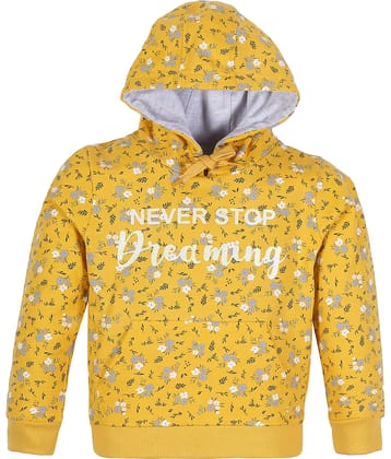 PLUM TREE Girls Cotton Blend Sweatshirt ( Yellow )