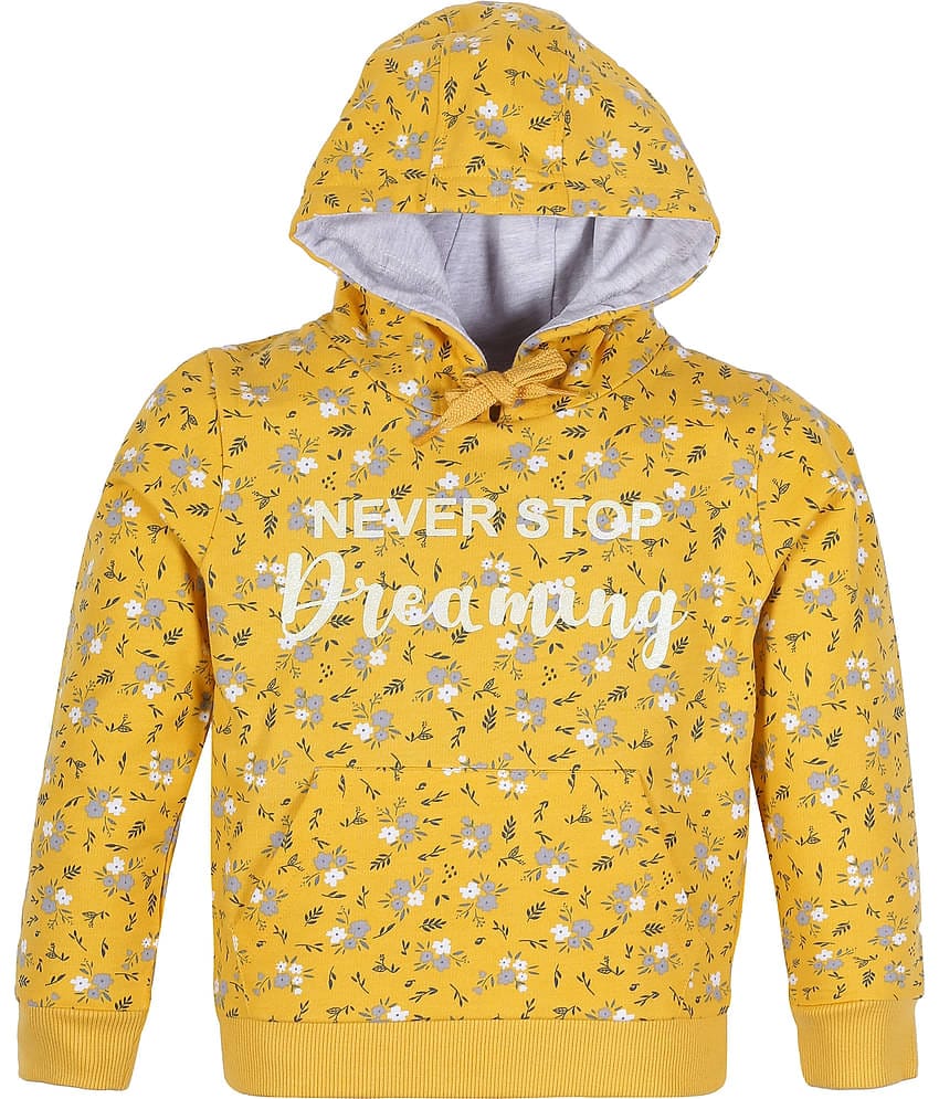 PLUM TREE Girls Cotton Blend Sweatshirt ( Yellow )