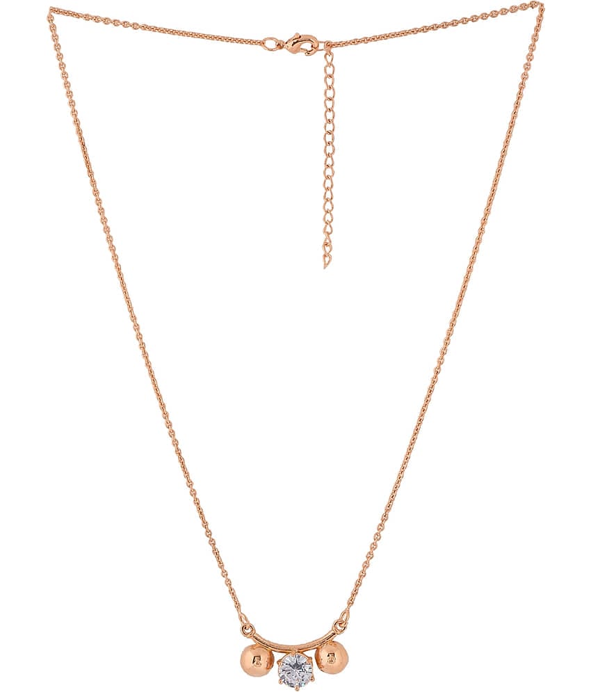 VIRAASI - Rose Gold Alloy Necklace ( Pack of 1 )