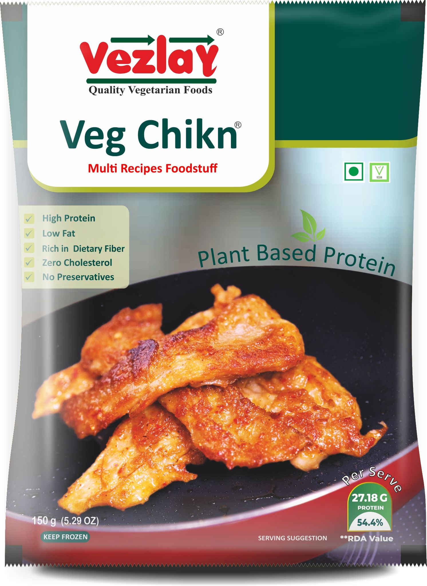 Vezlay Veg Chikn, 150 gm