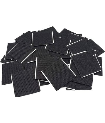 Square Tile Gripper Self Adhesive Heavy Bond Hook Tape Size 2 x 2 inch (50 mm) Single Sided Black Color for Display of Tiles in Showroom  Pack of 100 pcs