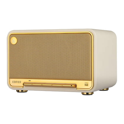 Edifier D32 Tabletop Wireless Speaker, Hi-Res Audio Bluetooth Speaker, Portable Retro Combo Speaker, 60 Watts RMS, Bluetooth 5.3- White