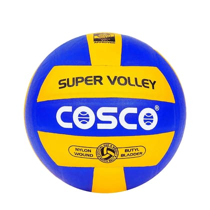 Cosco Super Volley Volleyball: Durable Rubber Volleyball with Butyl Bladder for Training and Recreational Play (Size - 4) by Total Sporting And Fitness Solutions Pvt Ltd