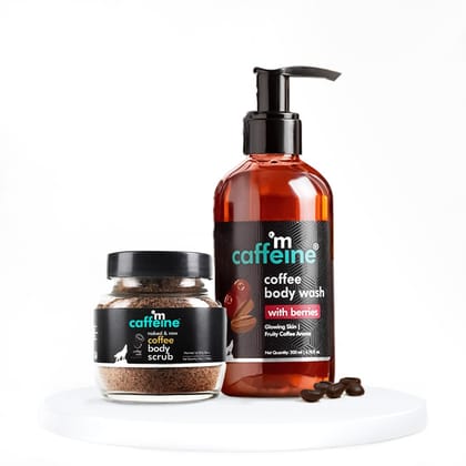 mCaffeine Tan Removal Bath Kit with Exfoliating Coffee Body Scrub & Body Wash | Suitable for All Skin Types | Value Pack of 2 for Men & Women mCaffeine Tan Removal Bath Kit with Exfoliating Coffee Body Scrub & Body Wash | Suitable for All Skin Types | Va