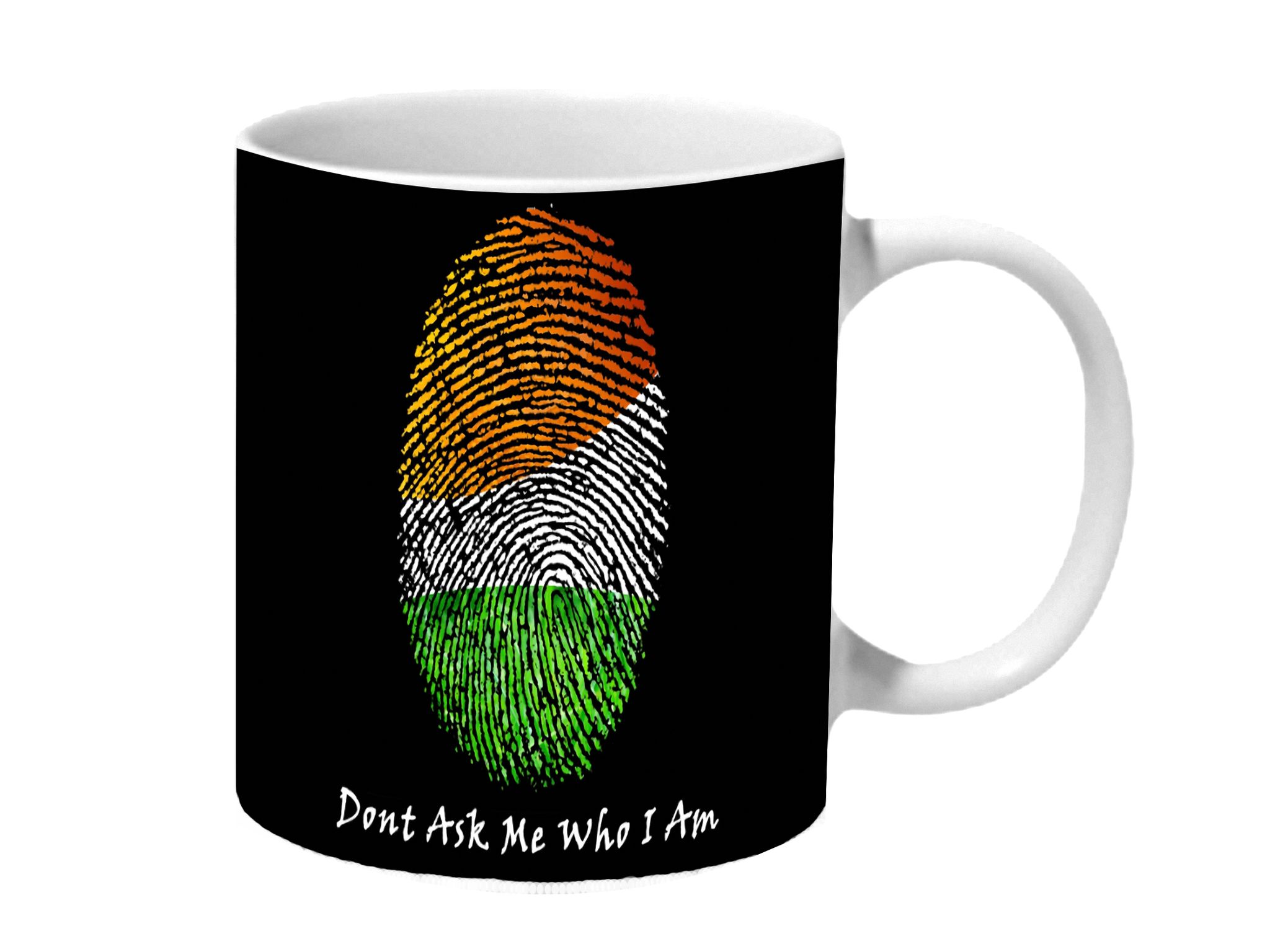 Multicolor Dont Ask Me Who I Am Ceramic Mug