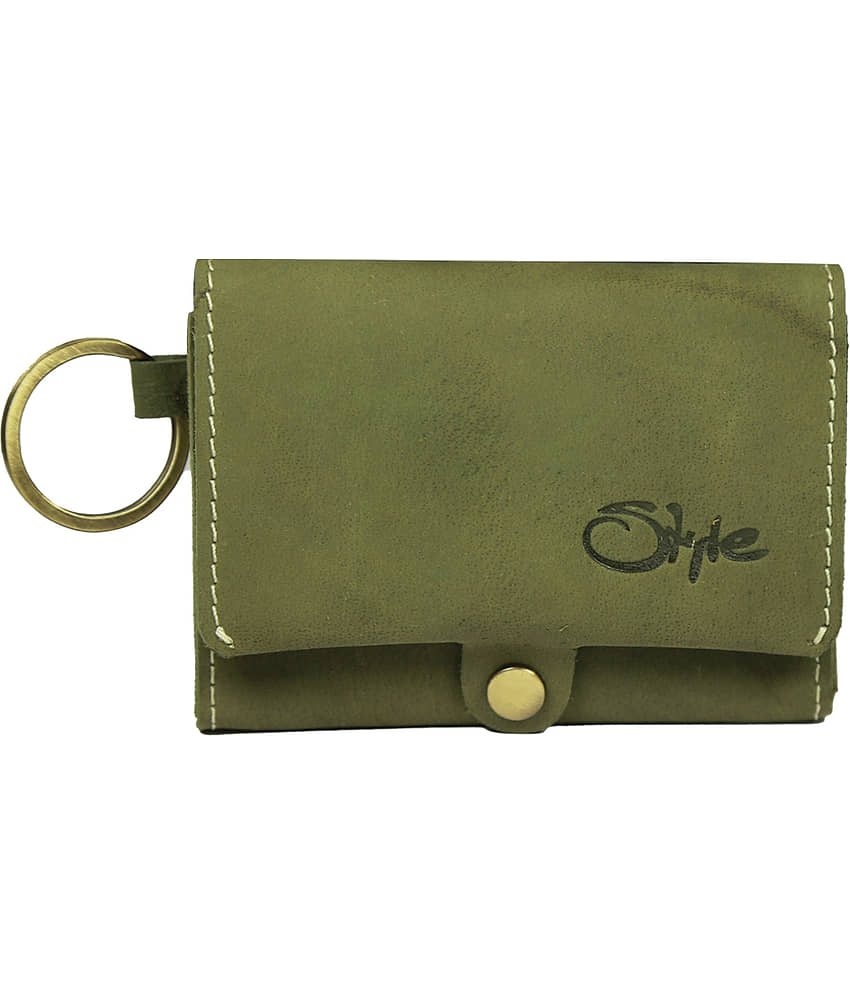 STYLE SHOES Leather Green Women's Card Holder ( Pack of 1 )
