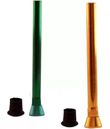 Puff Smart Metal Bong Shooter Mouth Tip Filters 10cm 2 Pcs Aluminium Outside Fitting Hookah Mouth Tip  (Multicolor, Pack of 2)