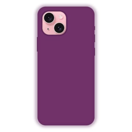 Dark Purple Liquid Silicon Case For Apple iPhone Models-Apple iPhone 15