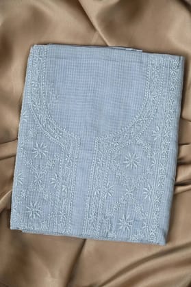 Kota Chikankari Length with Dupatta - Grey-Grey / Free Size / Kota
