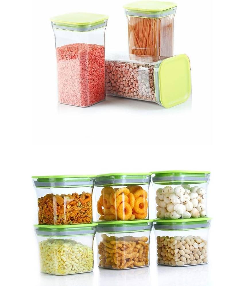 Analog kitchenware - Green Polyproplene Dal Container ( Pack of 9 )