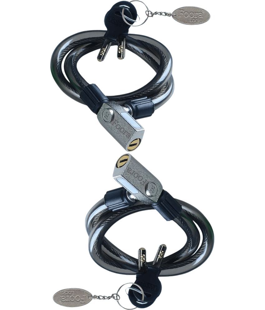 HINDSON Multipurpose Steel Cable Lock Brass PACK OF 2