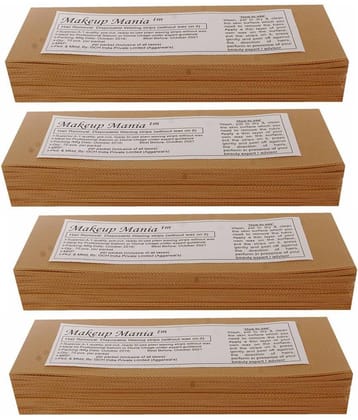 Makeup Mania Hair Removal Waxing Strips 280 Strips (4 Pkts x 70) Non-Woven Body Wax Strips (Beige)