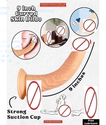 9 INCH DARK SKIN PREMIUM REALISTIC SILICON DILDO WITH PERFECT SUCTION CUP  BIG BALLS -SEX TANTRA