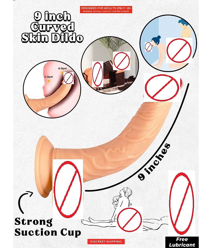 9 INCH DARK SKIN PREMIUM REALISTIC SILICON DILDO WITH PERFECT SUCTION CUP  BIG BALLS -SEX TANTRA