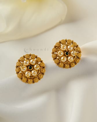 Gold Polish Silver Earrings CHE2116