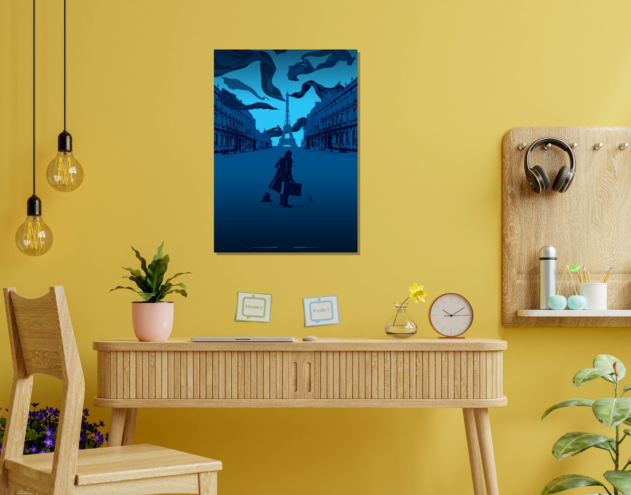 "FANTASTIC BEASTS AND WHERE TO FIND THEM"- Shiny & Sturdy Metallic Poster  Art That Pops & Sticks (Literally!)-A3