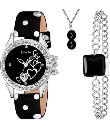 Mikado Leather Round Womens Watch