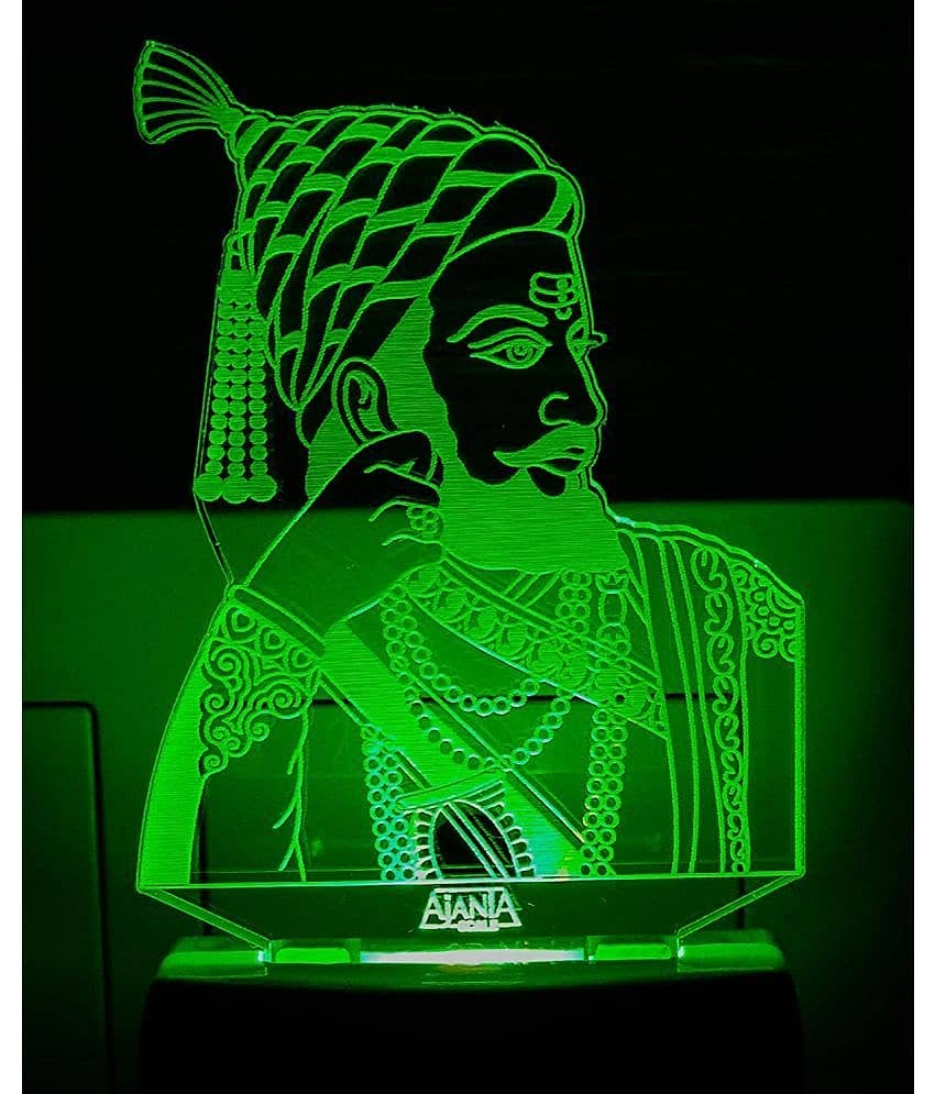 SUPERAJANTA CHHATRAPTI SHIVAJI MAHARAJ 2064 Night Lamp Multi - Pack of 1