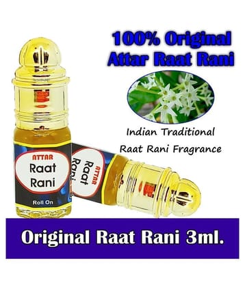 INDRA SUGANDH BHANDAR Attar Raat Rani 3ml ~ Long Lasting Fragrance of Night Queen ~ 100% Perfume 0% Alcohol