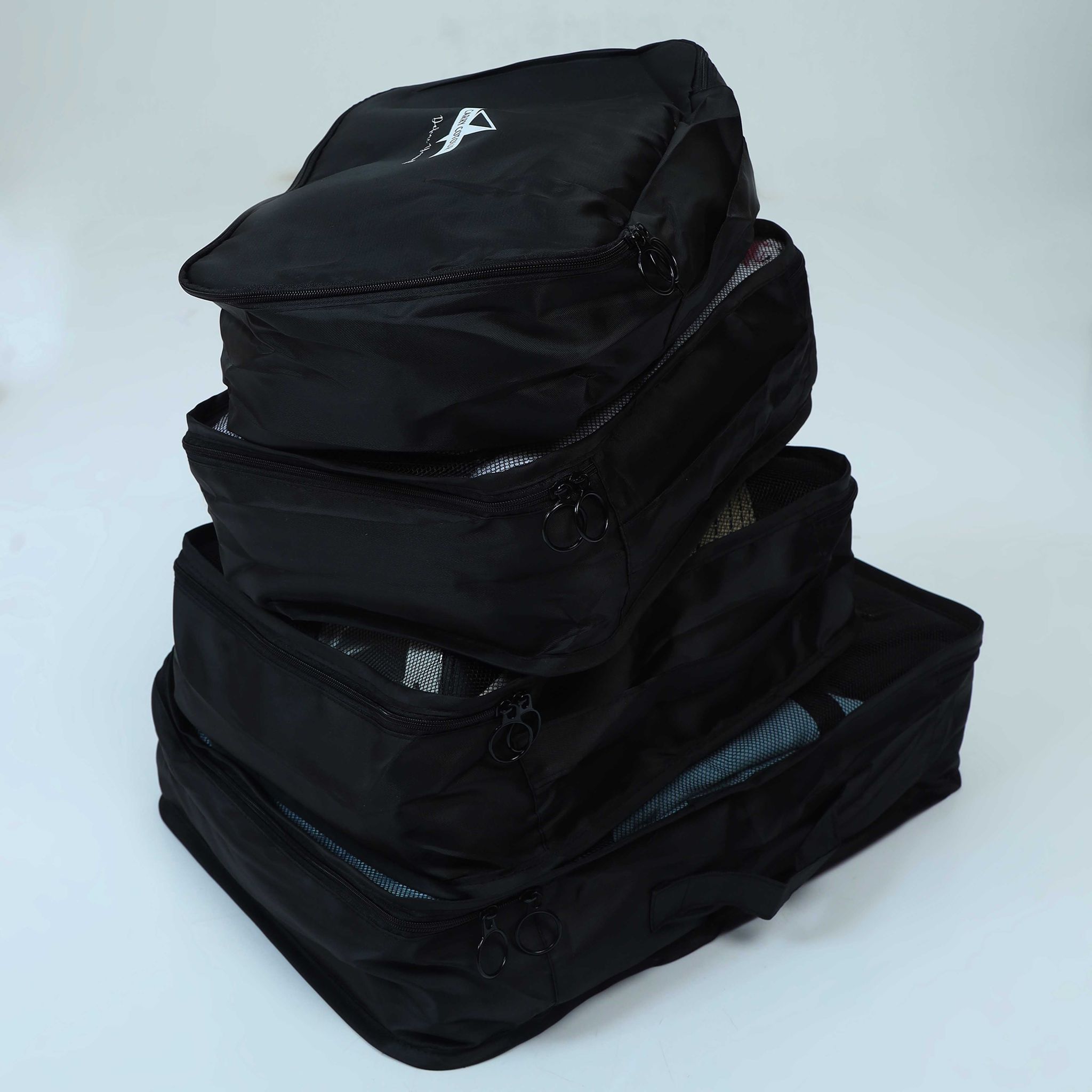 Cloth Organizer Pouch Laundry Zipper Bags - Black