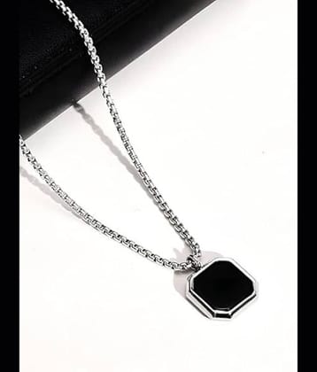 Style Wind Silver Plated Stainless Steel Chain with Pendant ( Pack of 1 )