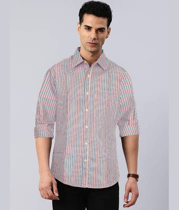 plounge Silk Regular Fit Striped Full Sleeves Men's Casual Shirt - Multicolor 1 ( Pack of 1 )