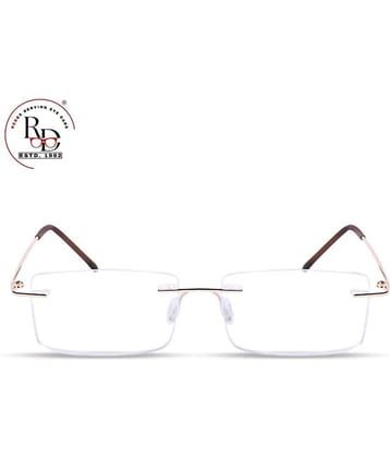 Redex Gold Rectangular Eyeglass Frame ( Pack of 1 )