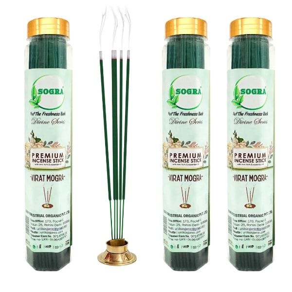 Sogra Exclusive Mogra Premium Incense Agarbatti Sticks 120 Gms (Pack Of 3)
