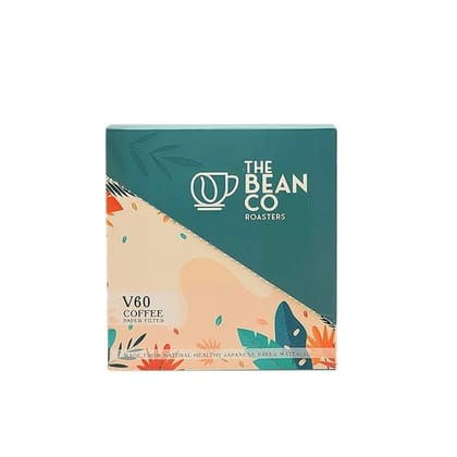 The Bean Co Roasters V60 Paper Coffee Filters |Pour Over Coffee Filter | Unbleached Paper | 200 Pcs | Size 01 | 4 Boxes of 50 pcs Each