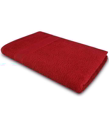 Dollar Cotton Striped 500 -GSM Bath Towel ( Pack of 1 ) - Red