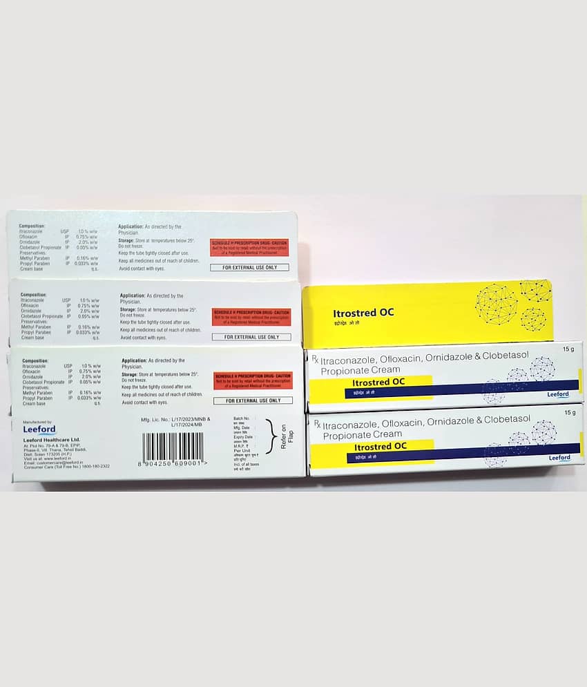 ITROSTRED OC CREAM 15 GM ( PACK OF 5) - Baby Rash Cream 75 ( Pack of 5 )