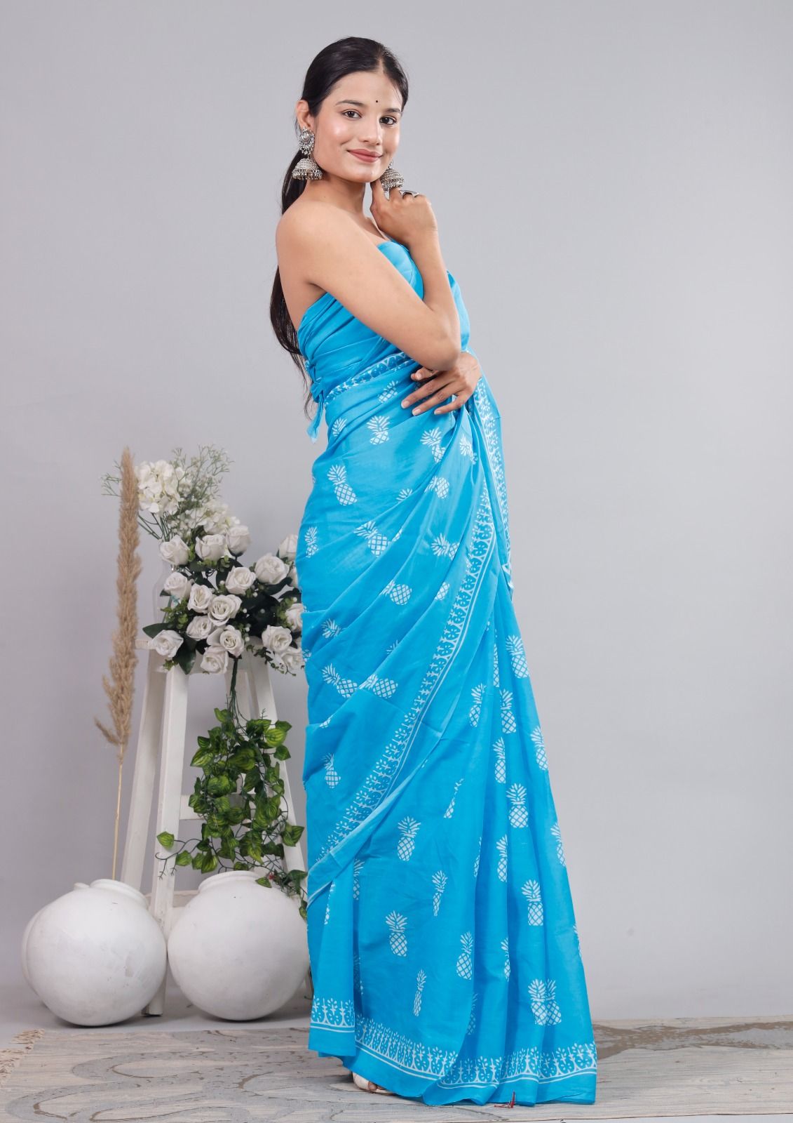 Cotton 92*80 Mulmul Saree